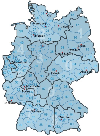 Gebietskarte Servicepartner-Sprecher